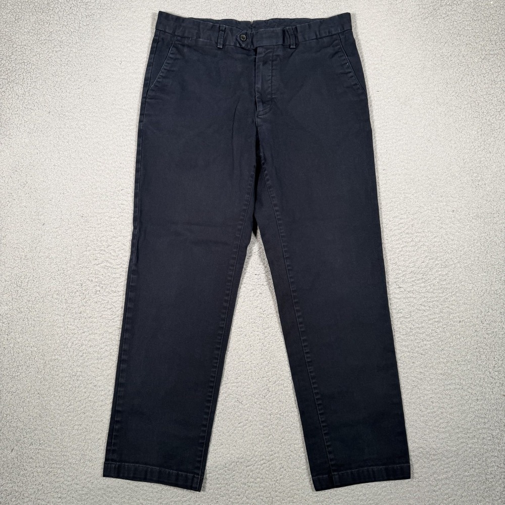Suitsupply Pants Mens 32x27 Blue Slim Straight Trousers Cotton Stretch Casual